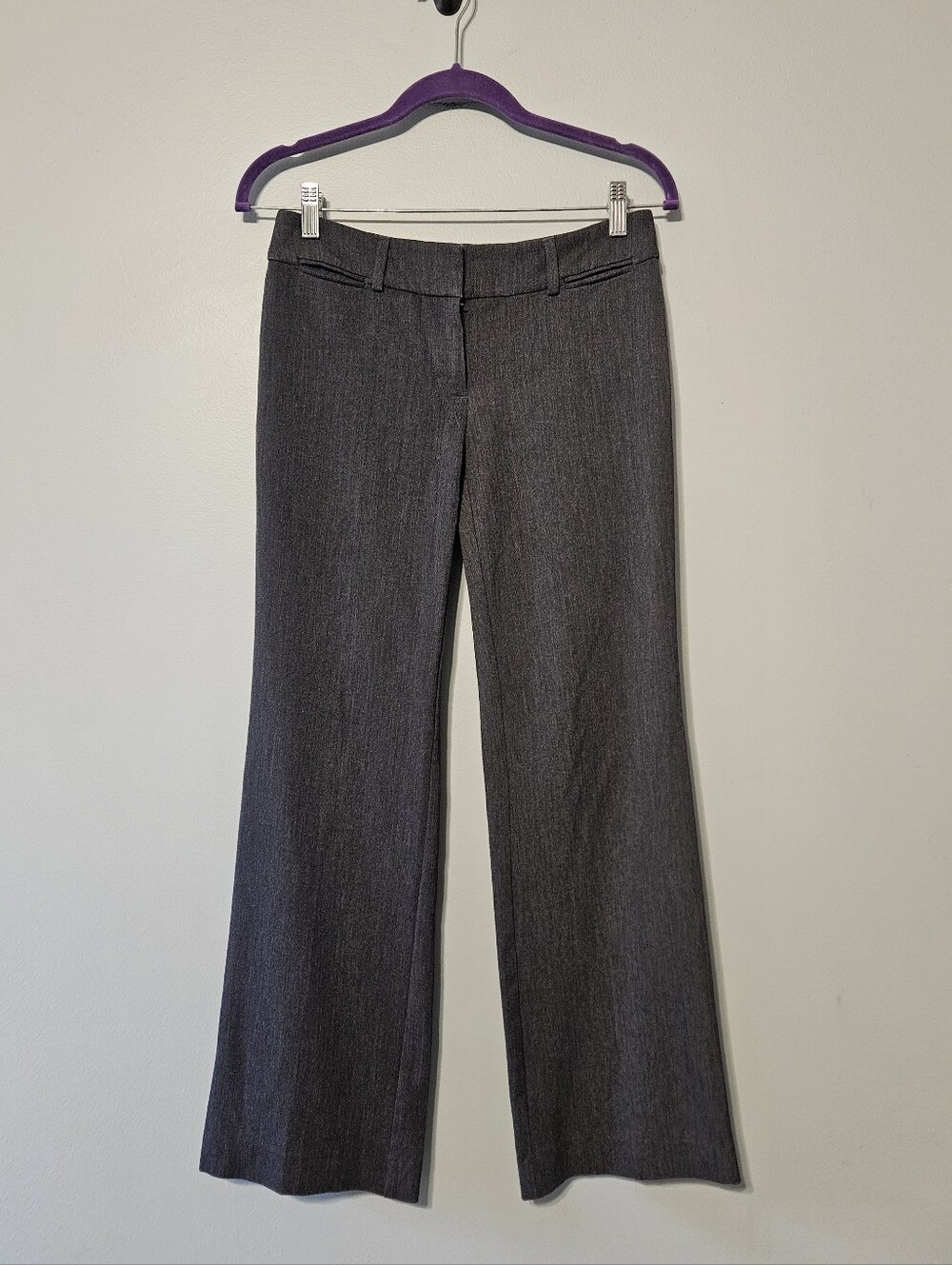 LOFT Charcoal Boot Cut Dress Pants